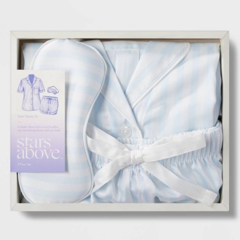 Plus Size Women's 3pc Satin Notch Collar and Shorts Pajama ***quantity 12 sets**